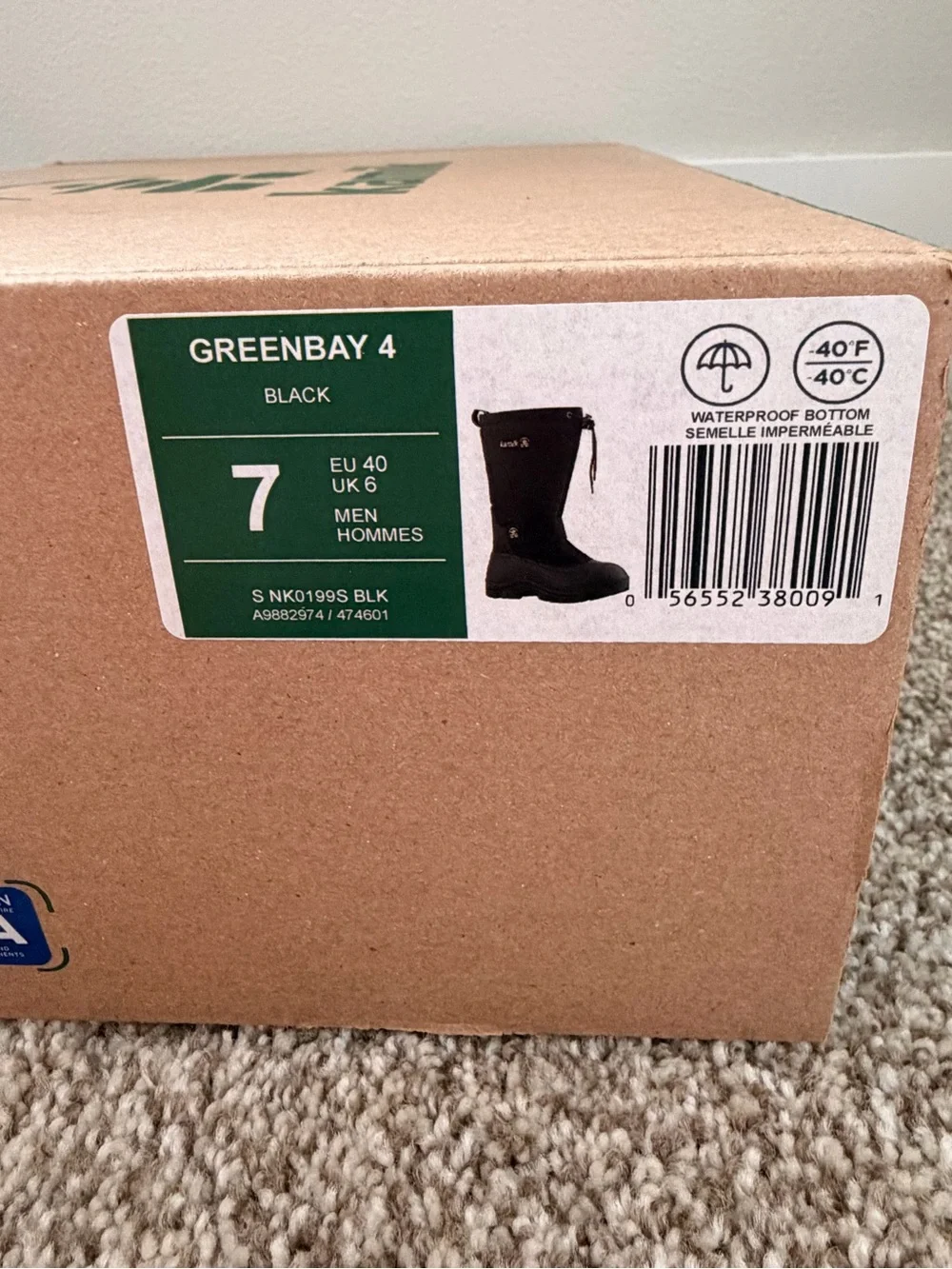 Men's Kamik Greenbay4 Waterproof Insulated Winter Boots